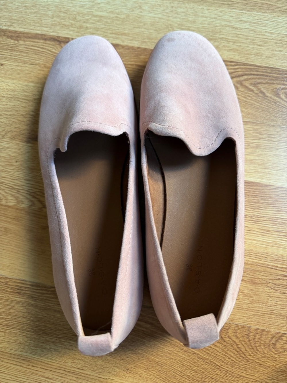 Caslon Blush Pink Suede Slip-On Loafers